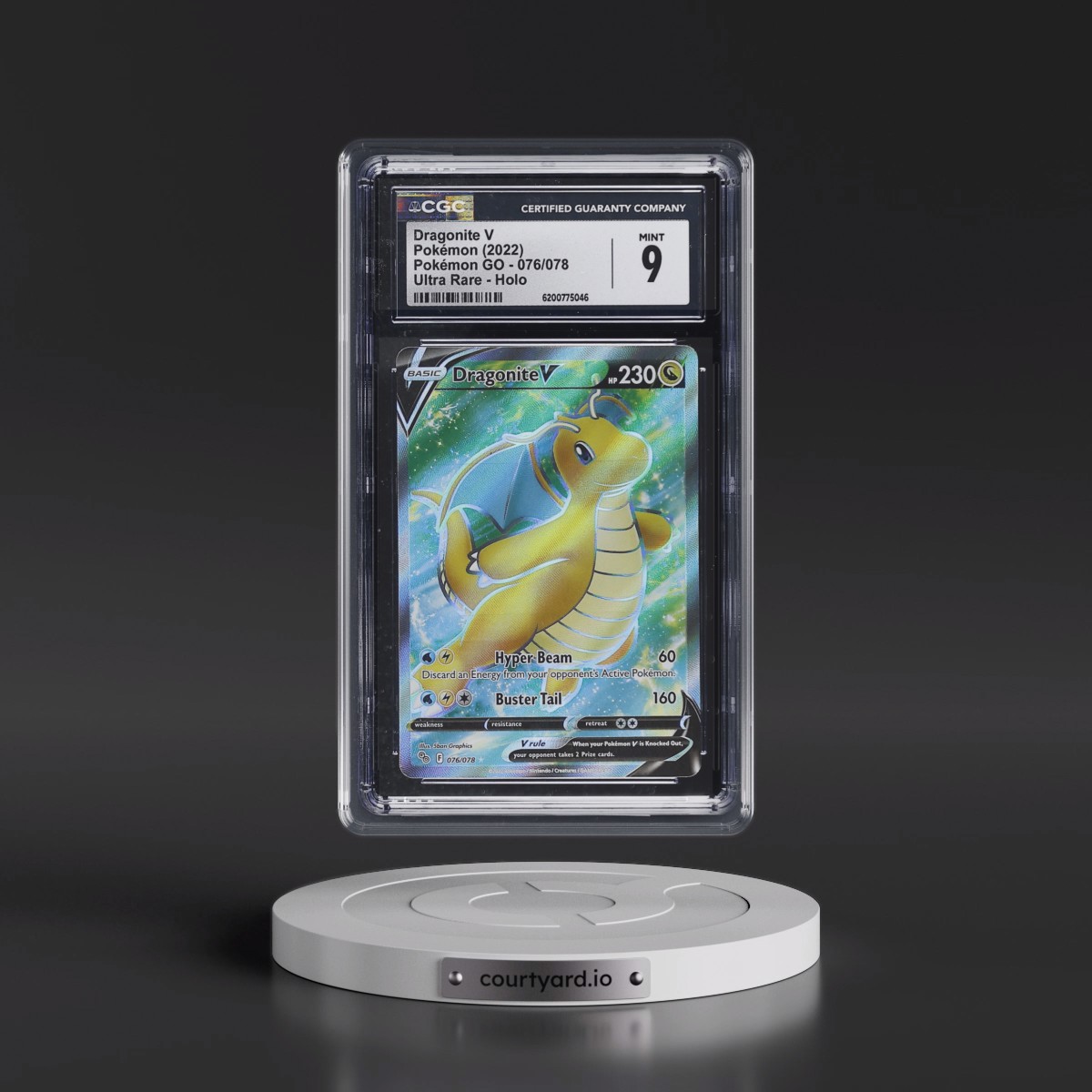 2022 Pokémon GO #076/078 Dragonite V - Ultra Rare Holo (CGC 9 MINT)