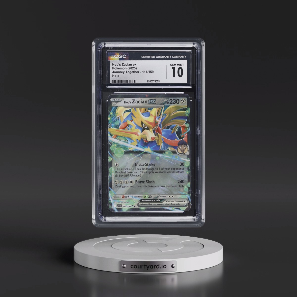 2024 Journey Together - JTG EN #111/159 Hop's Zacian ex - Holo (CGC 10 GEM MINT)