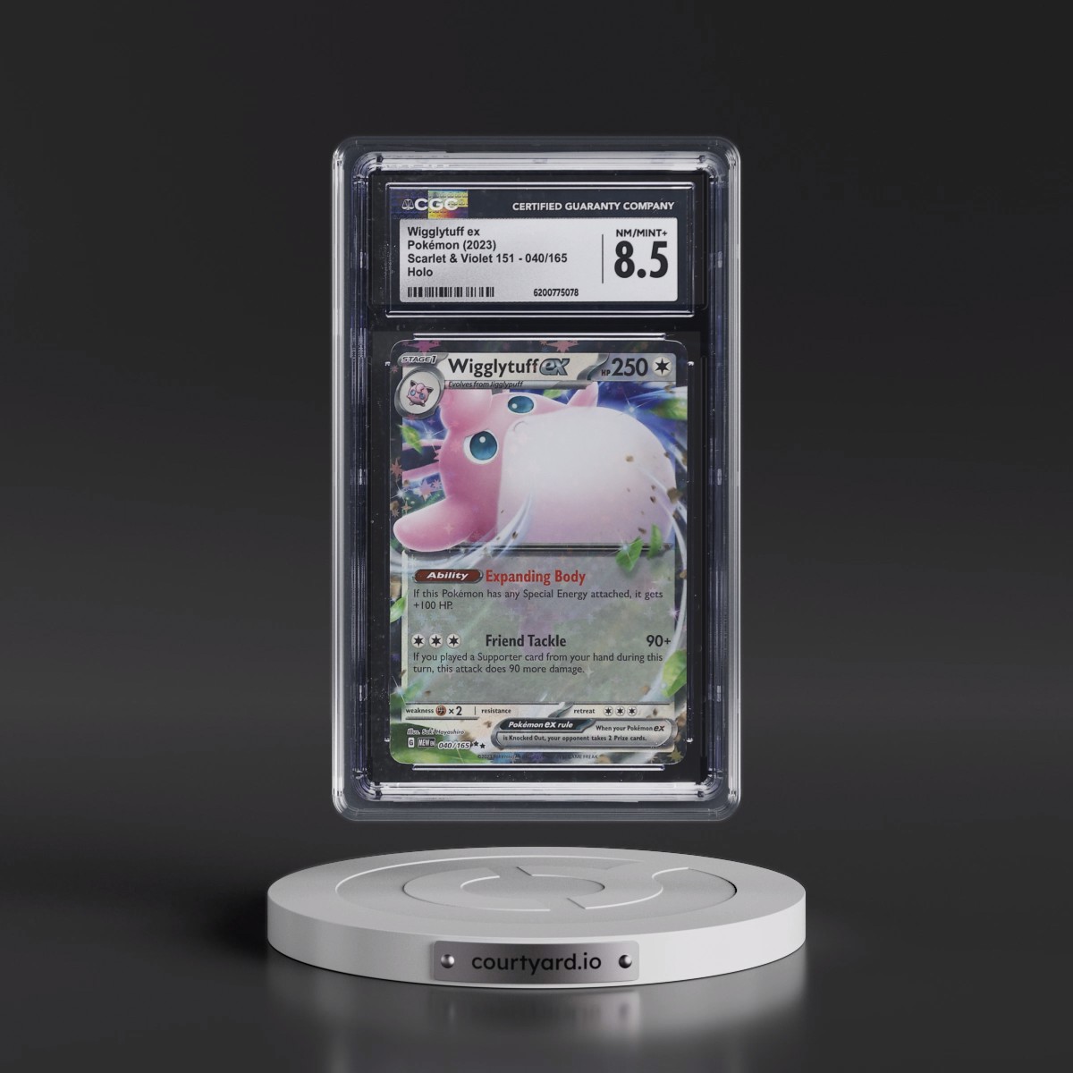 2023 Scarlet & Violet 151 - MEW EN #040/165 Wigglytuff ex - Holo (CGC 8.5 NM-MT+)