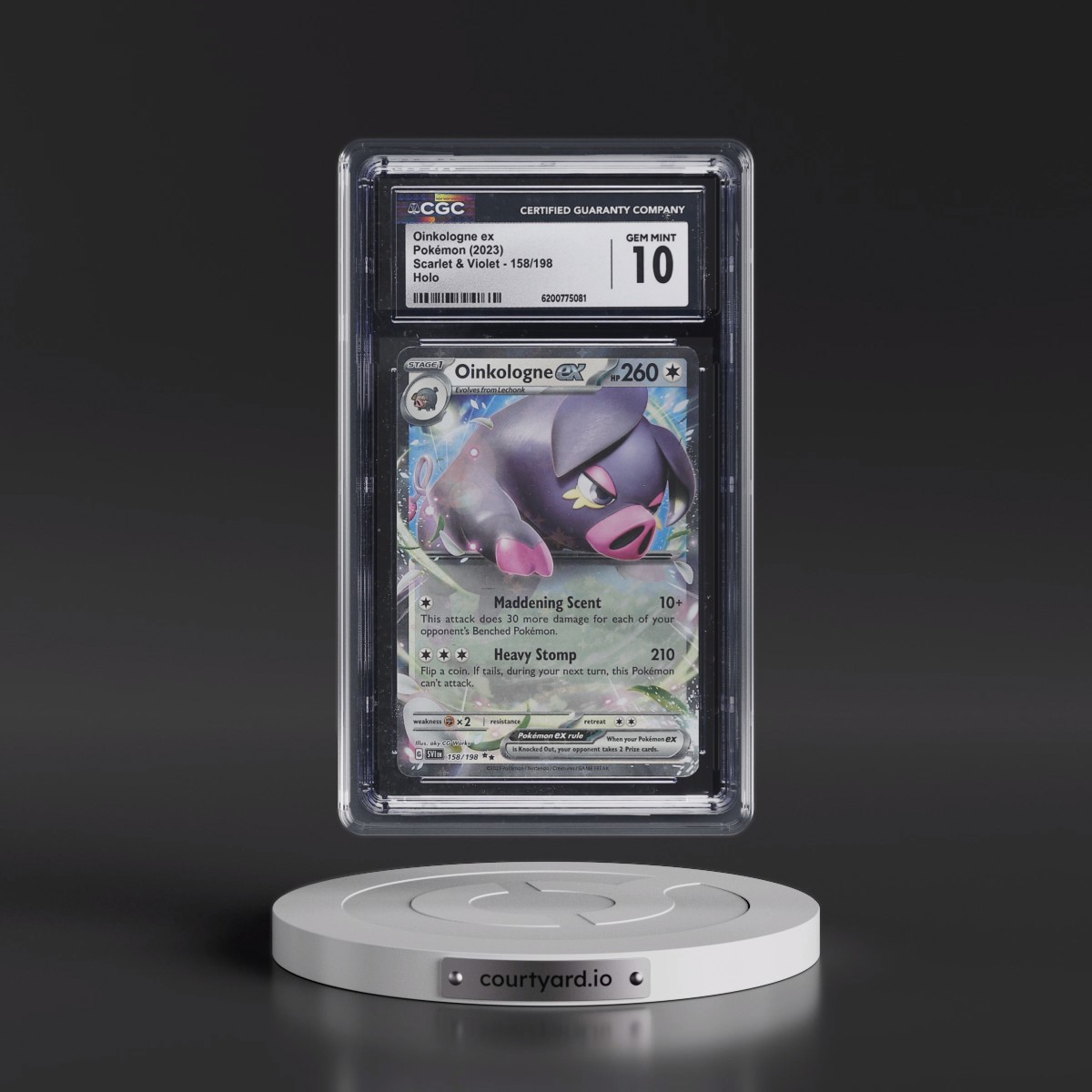 2023 Scarlet & Violet #158/198 Oinkologne ex - Holo (CGC 10 GEM MINT)