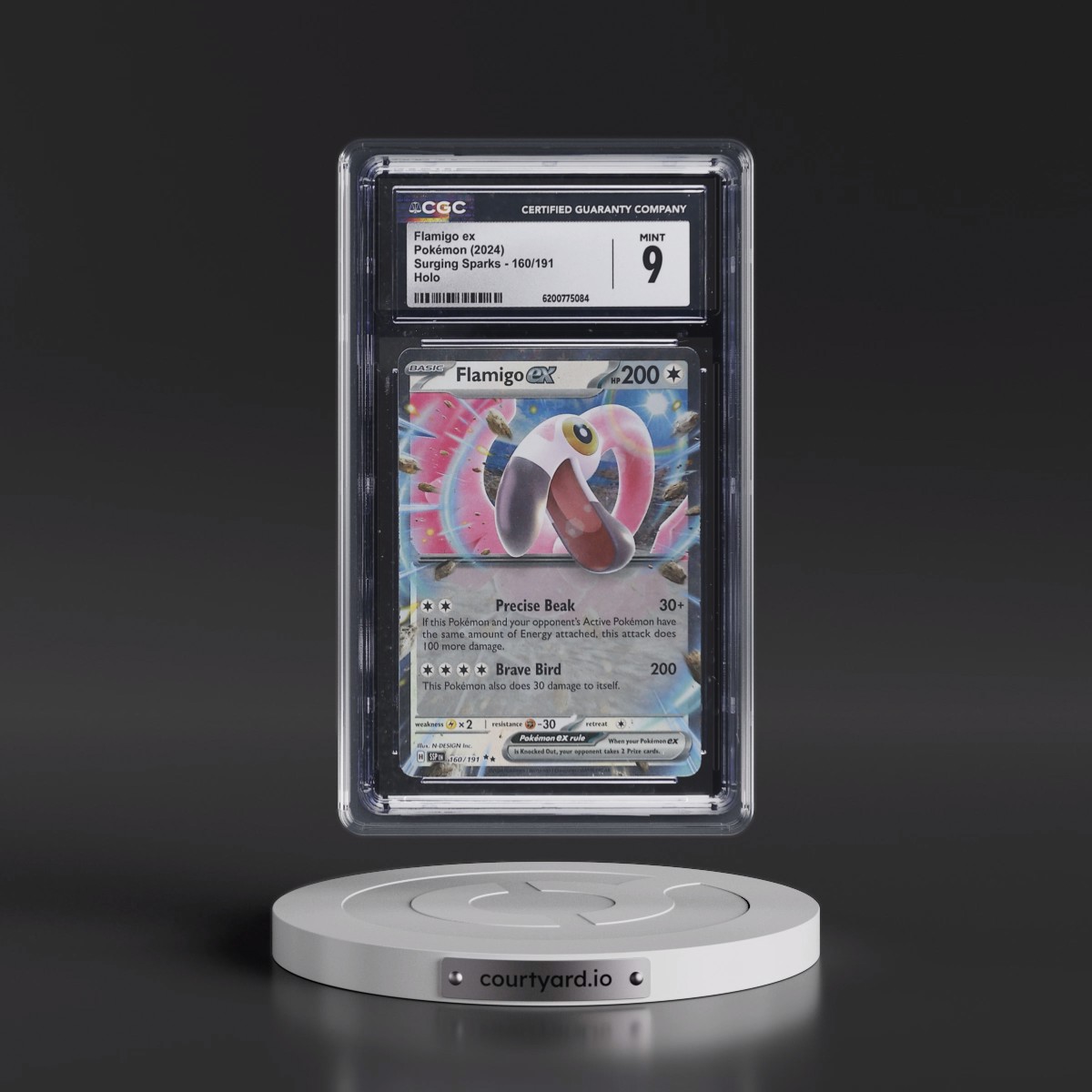 2024 Surging Sparks - SSP EN Flamigo ex - Holo #160/191 CGC 9