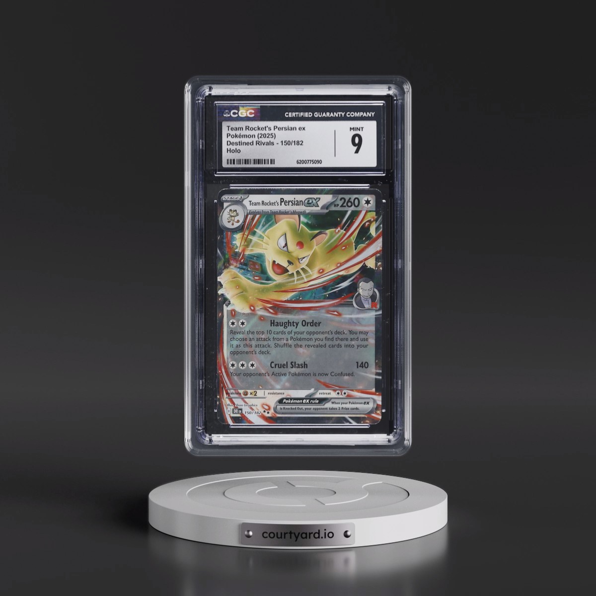 2025 Destined Rivals - DRI EN #150/182 Team Rocket's Persian ex - Holo (CGC 9 MINT)