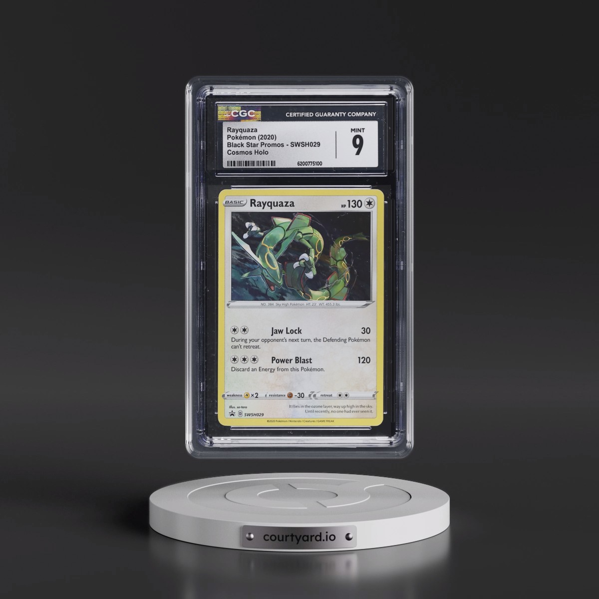 2017 Black Star Promos - Sword & Shield #SWSH029 Rayquaza - Cosmos Holo (CGC 9 MINT)