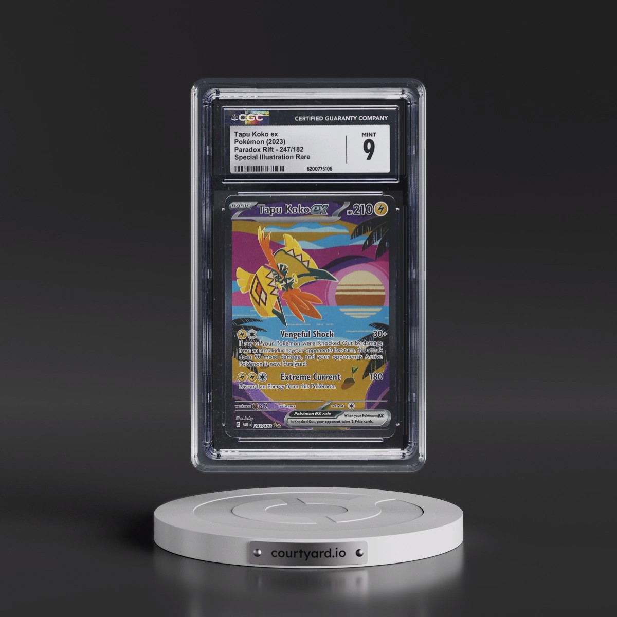 2023 Paradox Rift - PAR EN #247/182 Tapu Koko ex - Special Illustration Rare (Holo) (CGC 9 MINT)