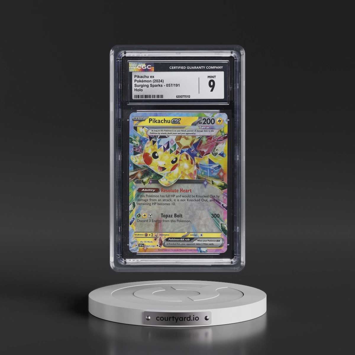 2024 Surging Sparks - SSP EN #057/191 Pikachu ex - Holo (CGC 9 MINT)