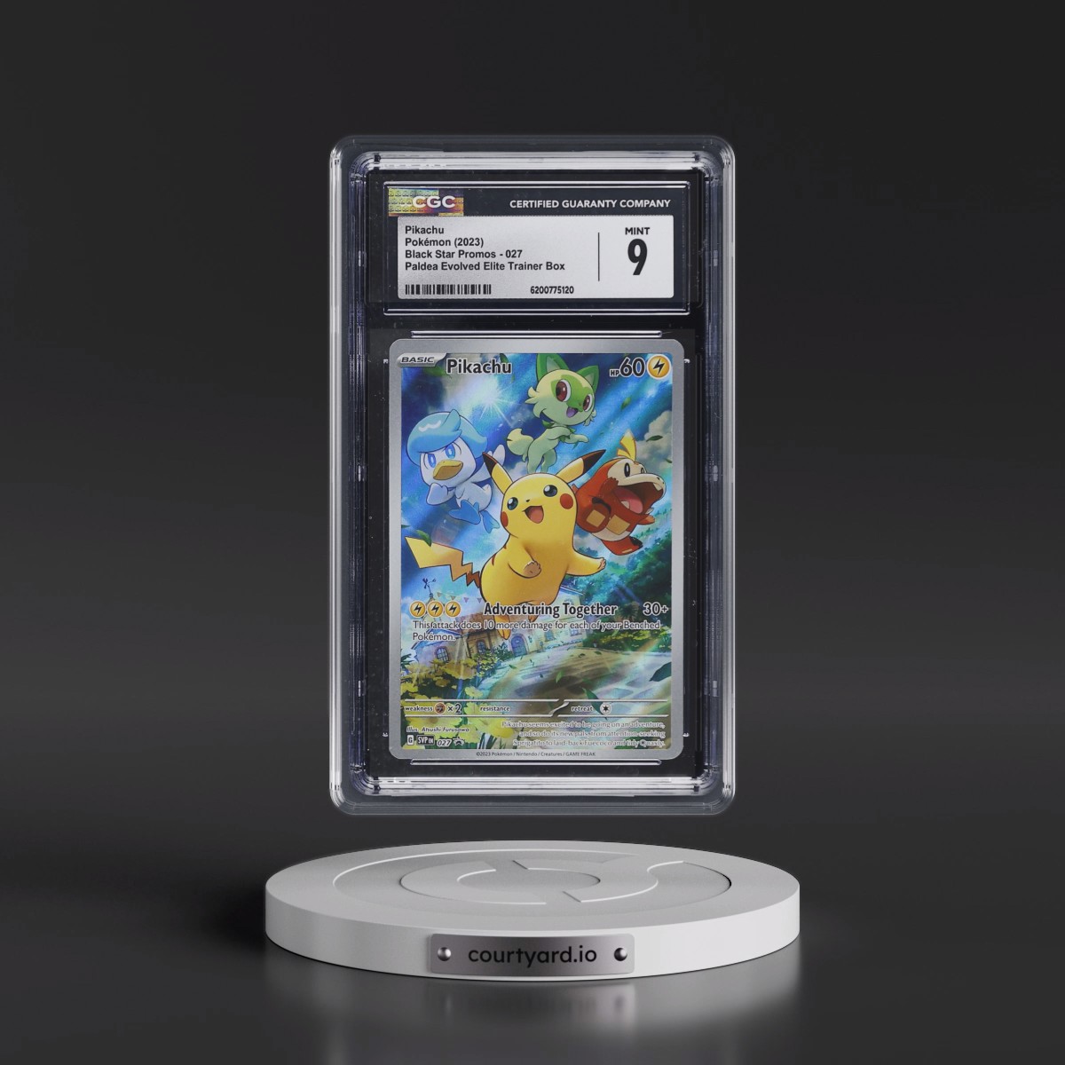 2023 Black Star Promos - Scarlet & Violet SVPEN #027 Pikachu - Paldea Evolved Elite Trainer Box (Holo) (CGC 9 MINT)