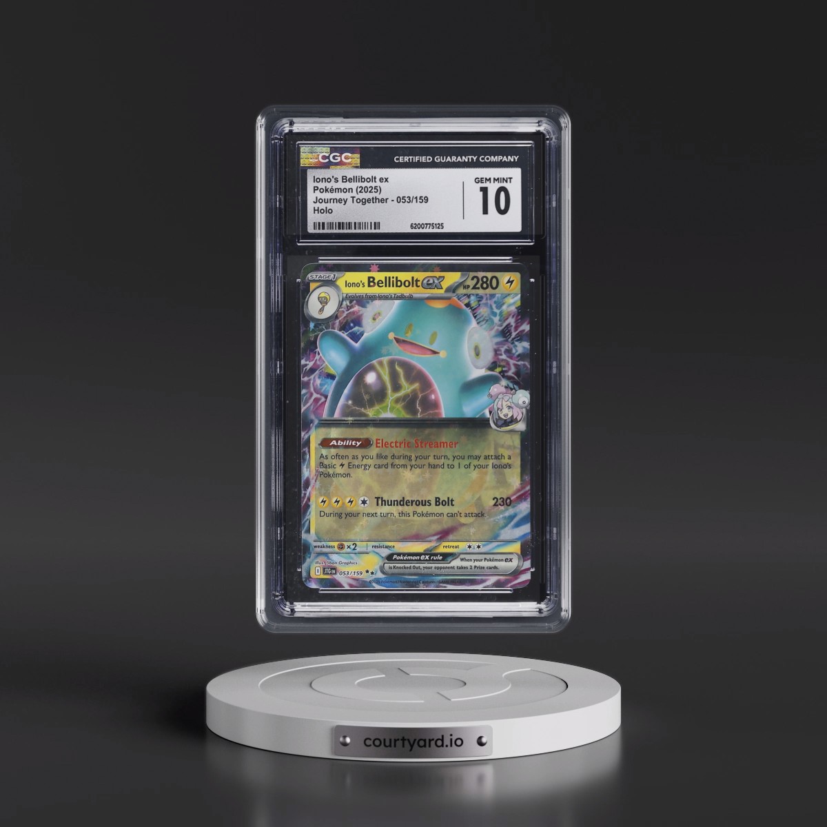 2024 Journey Together - JTG EN #053/159 Iono's Bellibolt ex - Holo (CGC 10 GEM MINT)
