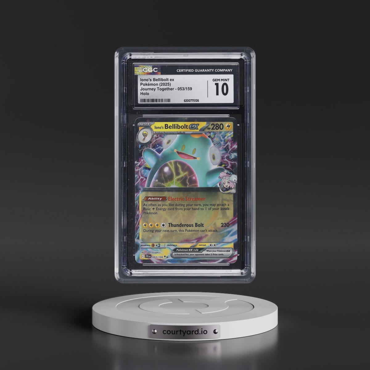 2024 Journey Together - JTG EN #053/159 Iono's Bellibolt ex - Holo (CGC 10 GEM MINT)