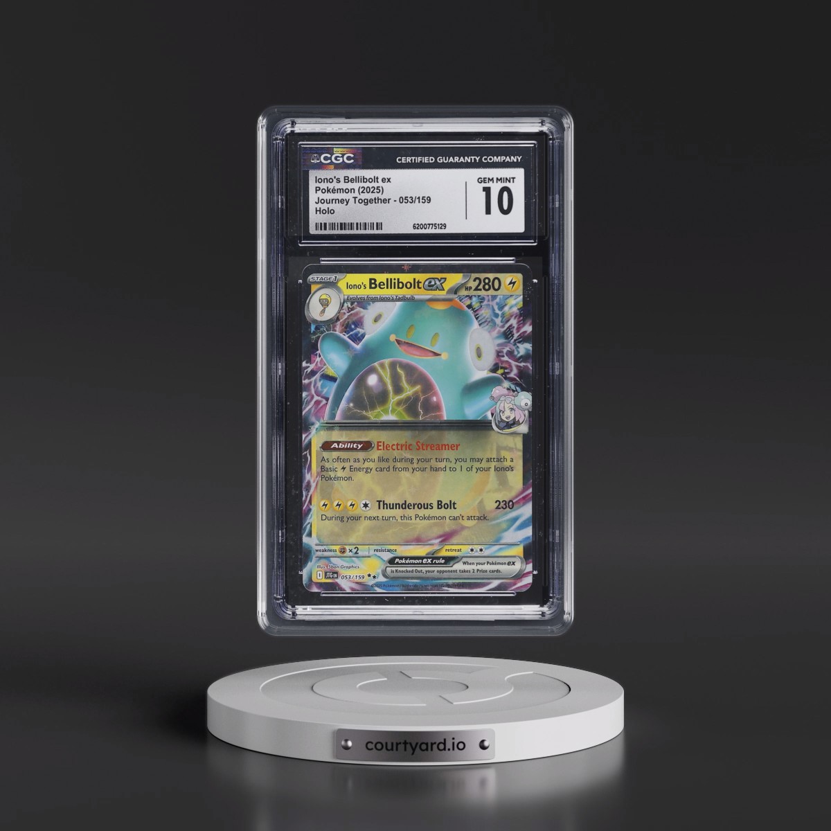 2024 Journey Together - JTG EN #053/159 Iono's Bellibolt ex - Holo (CGC 10 GEM MINT)