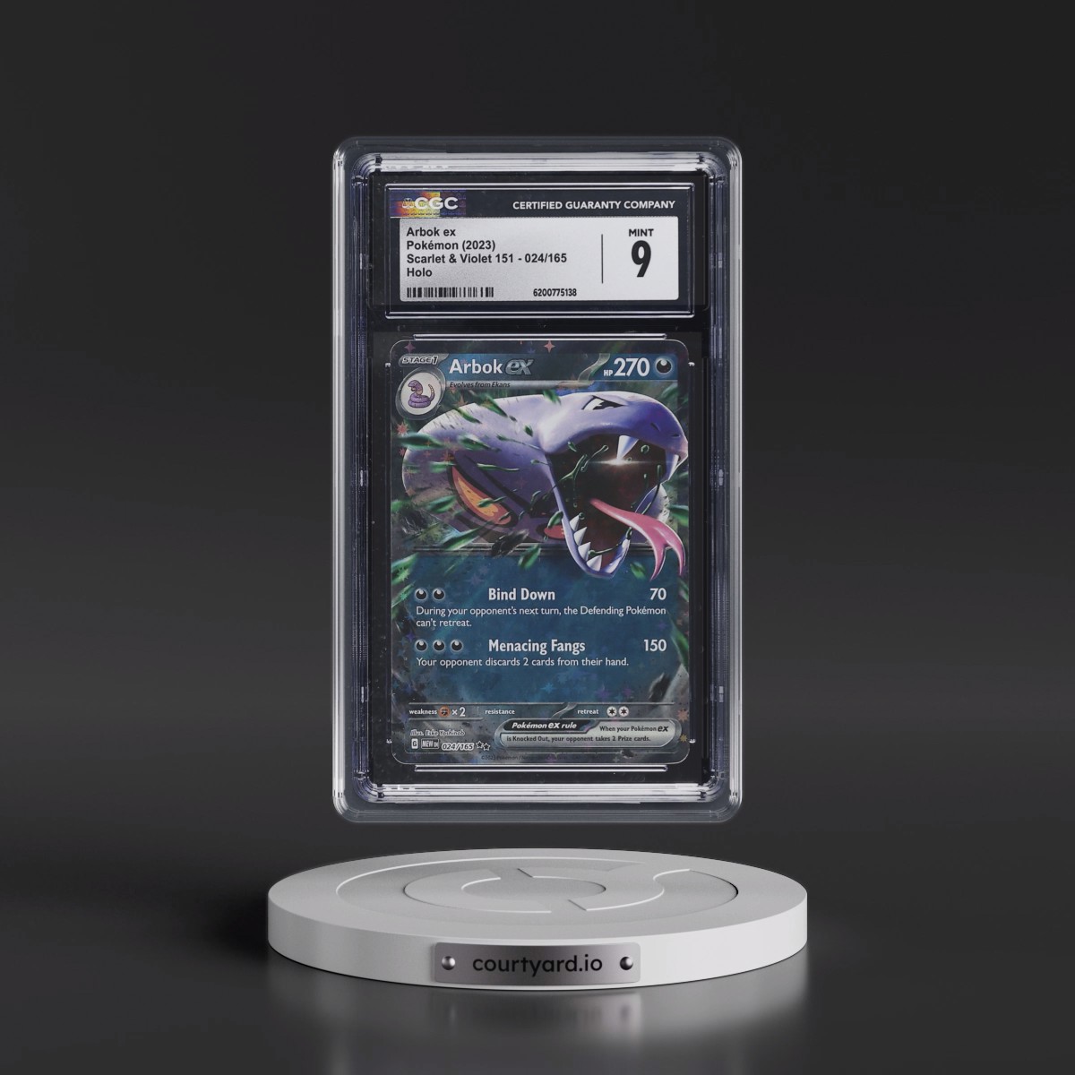 2023 Scarlet & Violet 151 - MEW EN #024/165 Arbok ex - Holo (CGC 9 MINT)