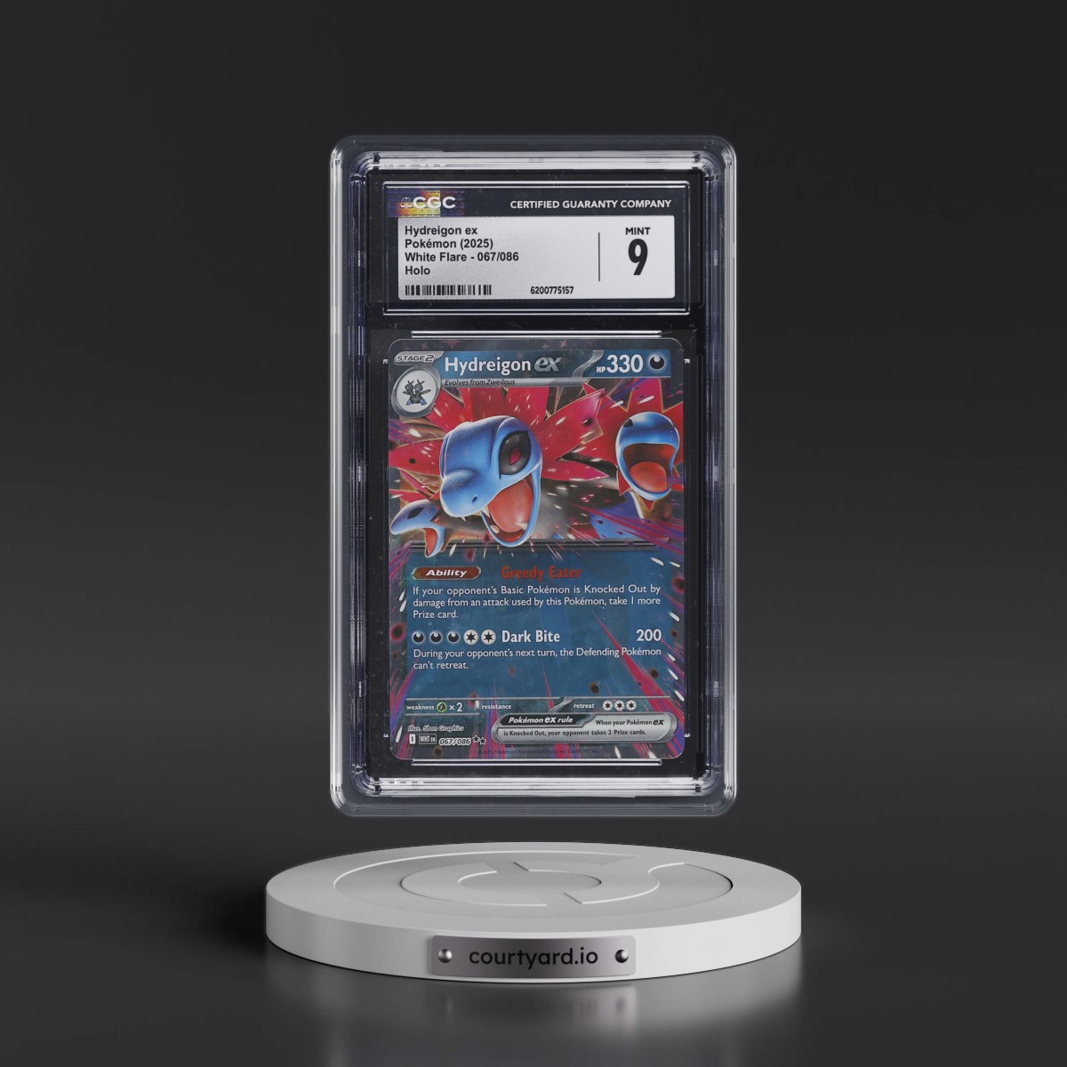 2025 White Flare - WHT EN #067/086 Hydreigon ex - Holo (CGC 9 MINT)