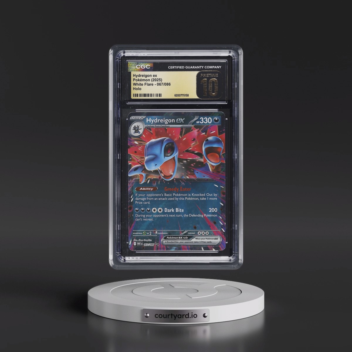 2025 White Flare - WHT EN #067/086 Hydreigon ex - Holo (CGC 10 PRISTINE)