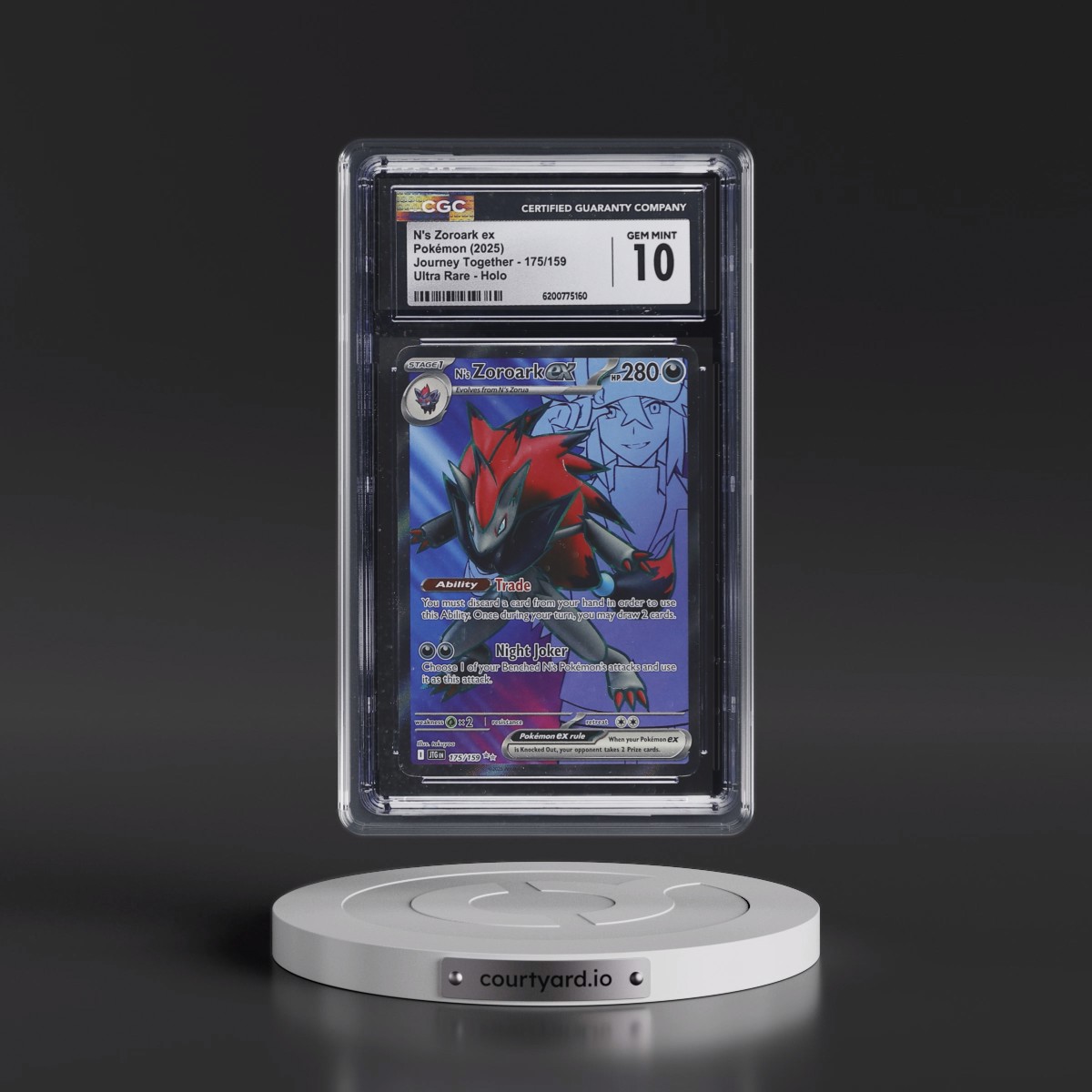 2024 Journey Together - JTG EN #175/159 N's Zoroark ex - Ultra Rare Holo (CGC 10 GEM MINT)