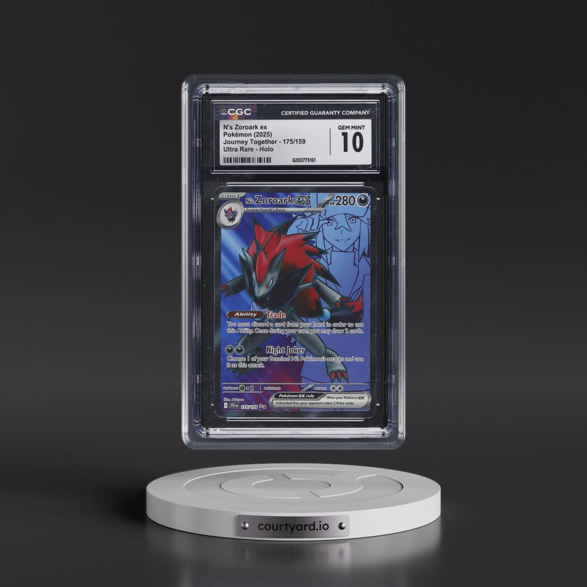 2024 Journey Together - JTG EN #175/159 N's Zoroark ex - Ultra Rare Holo (CGC 10 GEM MINT)