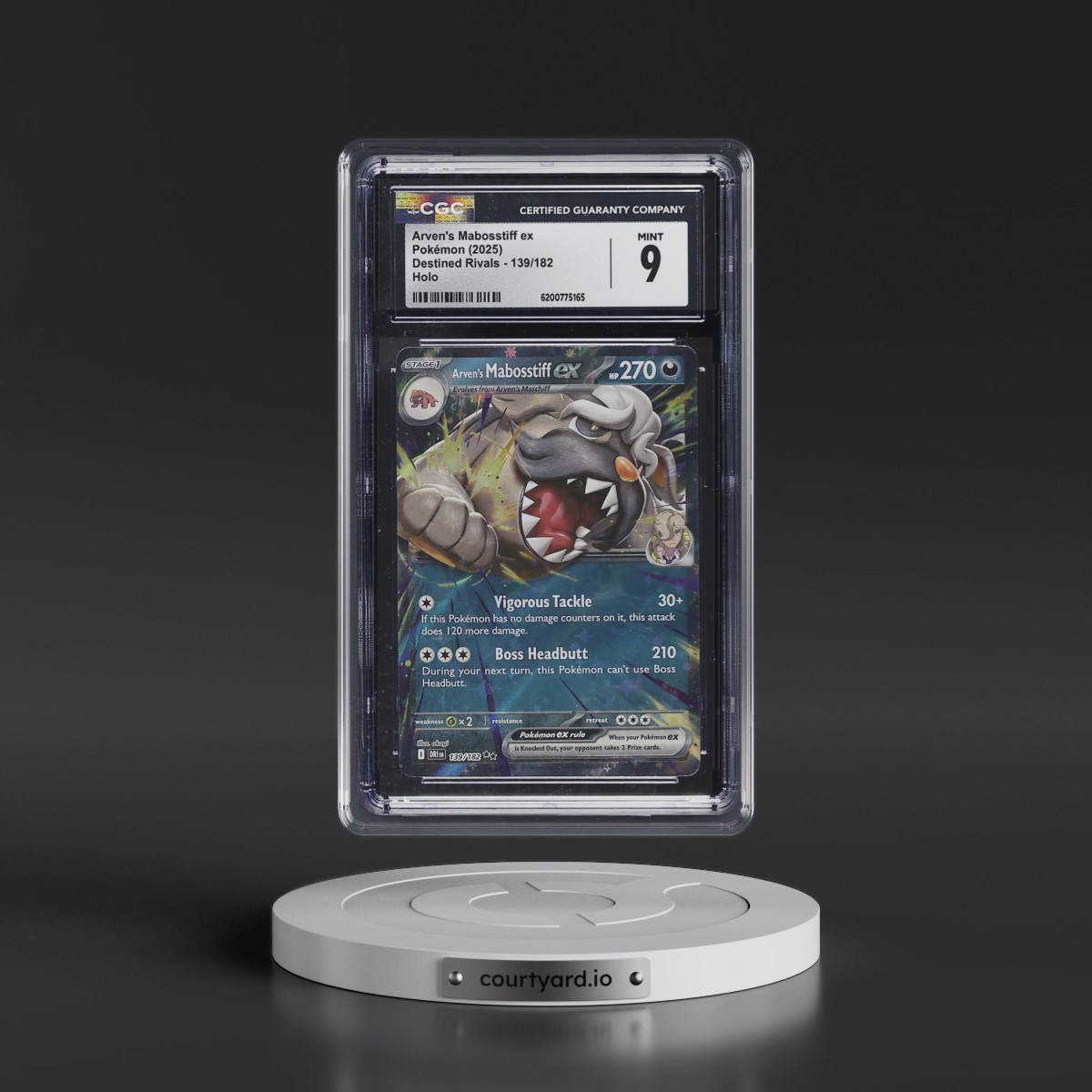 2025 Destined Rivals - DRI EN #139/182 Arven's Mabosstiff ex - Holo (CGC 9 MINT)