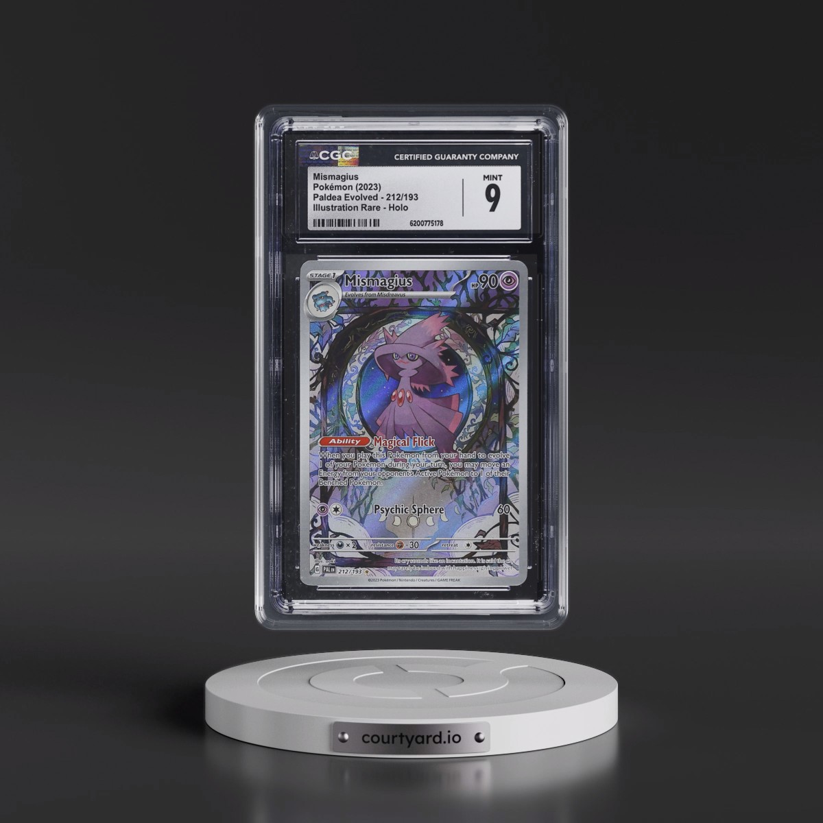2023 Paldea Evolved - PAL EN #212/193 Mismagius - Illustration Rare Holo (CGC 9 MINT)