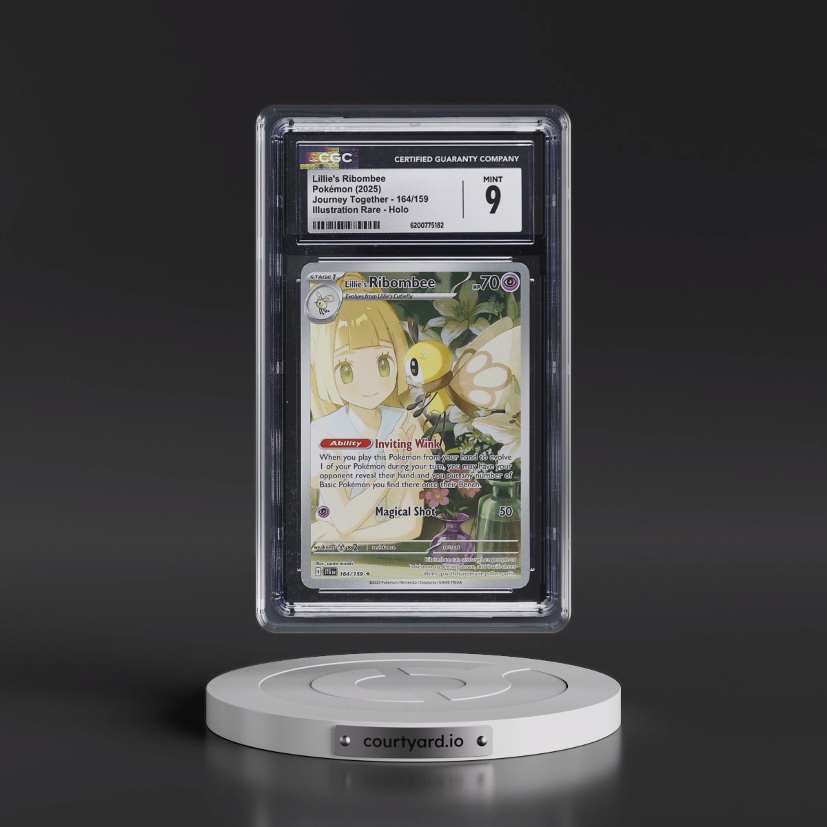 2024 Journey Together - JTG EN #164/159 Lillie's Ribombee - Illustration Rare Holo (CGC 9 MINT)