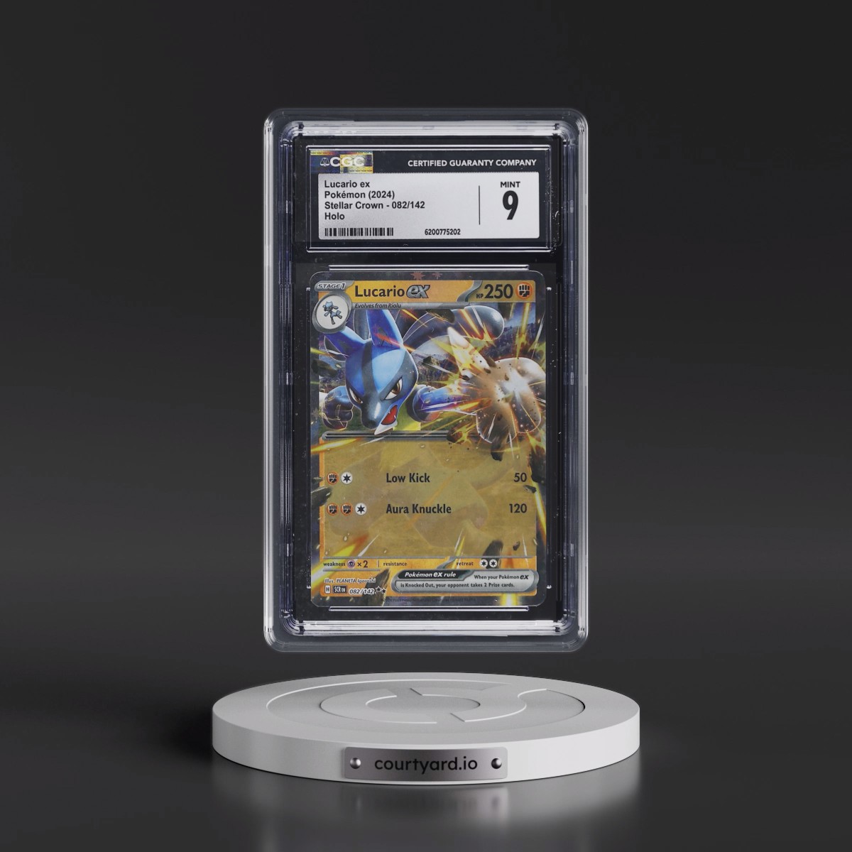 2024 Stellar Crown - SCR EN #082/142 Lucario ex - Holo (CGC 9 MINT)