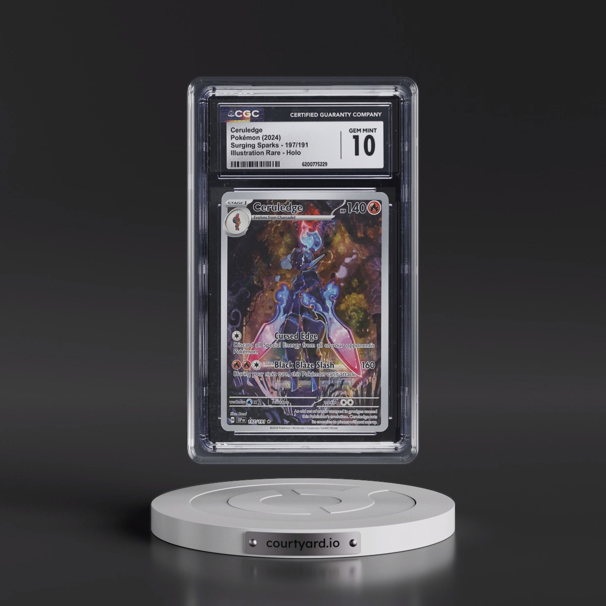 2024 Surging Sparks - SSP EN #197/191 Ceruledge - Illustration Rare Holo (CGC 10 GEM MINT)