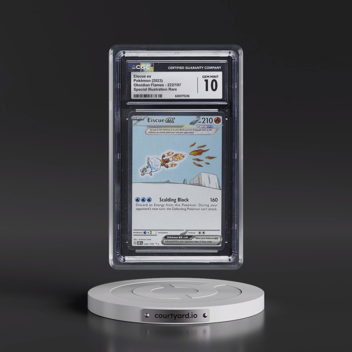 2023 Obsidian Flames - OBF EN #222/197 Eiscue ex - Special Illustration Rare (Holo) (CGC 10 GEM MINT)