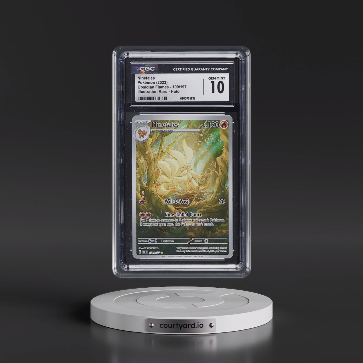 2023 Obsidian Flames - OBF EN #199/197 Ninetales - Illustration Rare Holo (CGC 10 GEM MINT)