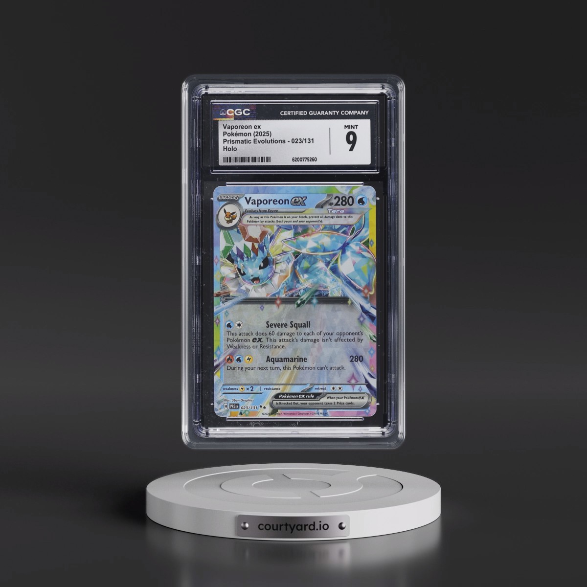 2024 Prismatic Evolutions - PRE EN #023/131 Vaporeon ex - Holo (CGC 9 MINT)