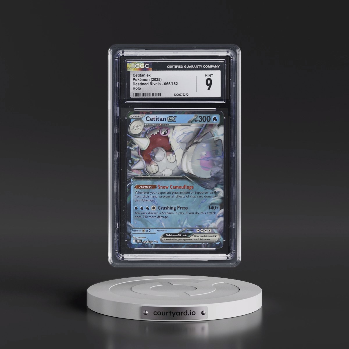 2025 Destined Rivals - DRI EN #065/182 Cetitan ex - Holo (CGC 9 MINT)