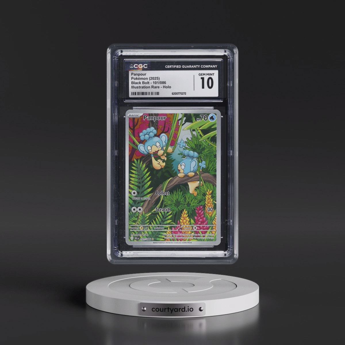 2025 Black Bolt - BLK EN Panpour - Illustration Rare Holo #101/086 CGC 10