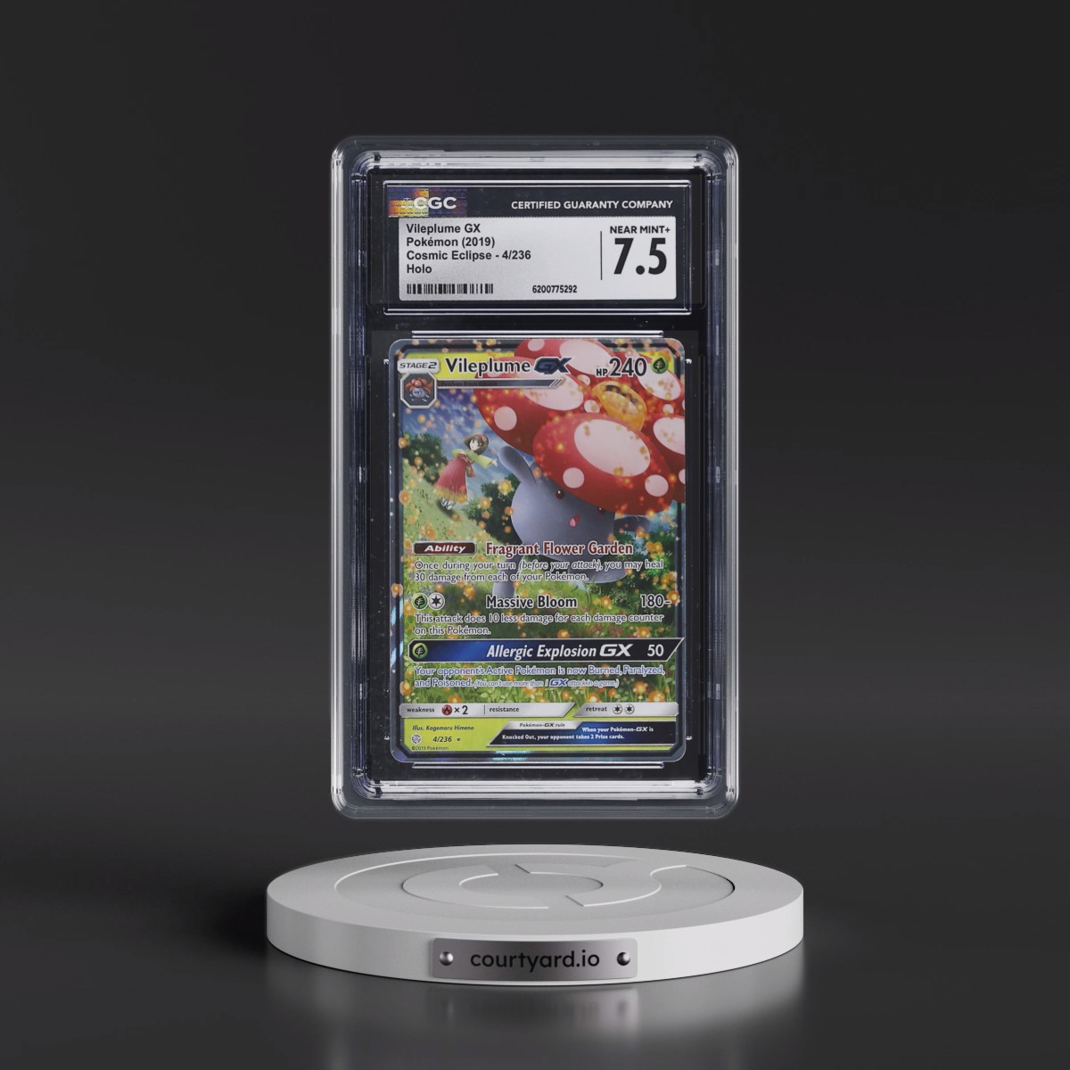 2019 Cosmic Eclipse #4/236 Vileplume GX - Holo (CGC 7.5 NM+)