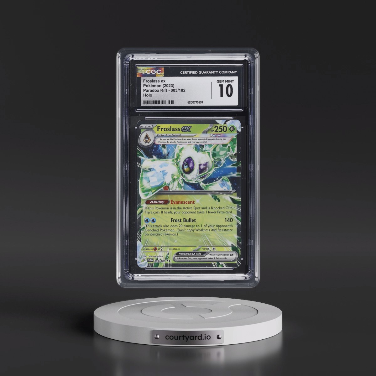2023 Paradox Rift - PAR EN #003/182 Froslass ex - Holo (CGC 10 GEM MINT)