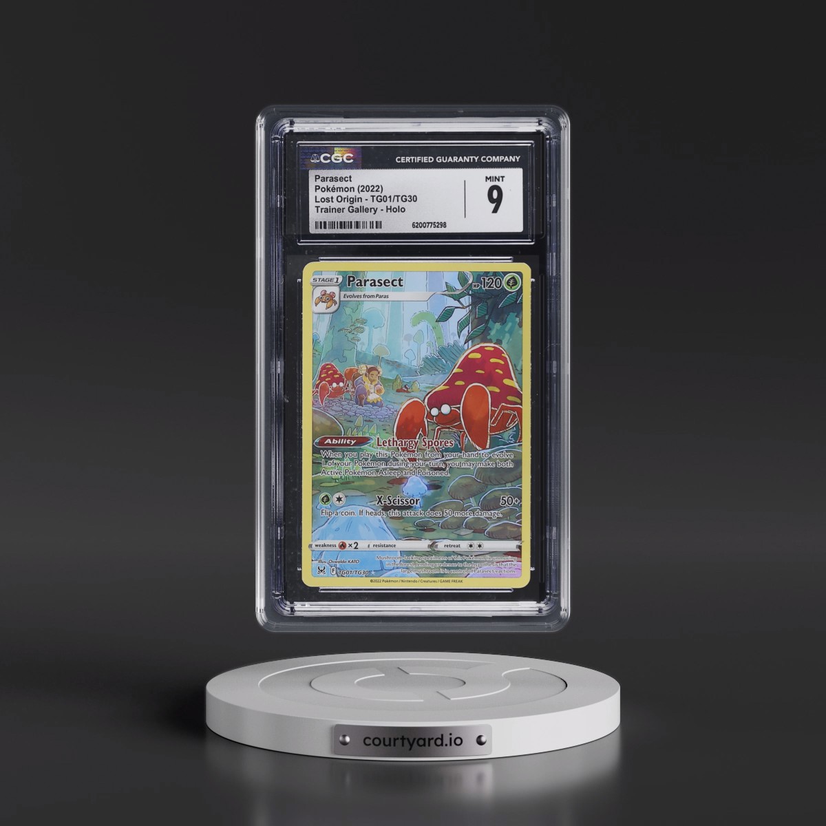 2022 Lost Origin #TG01/TG30 Parasect - Trainer Gallery Holo (CGC 9 MINT)