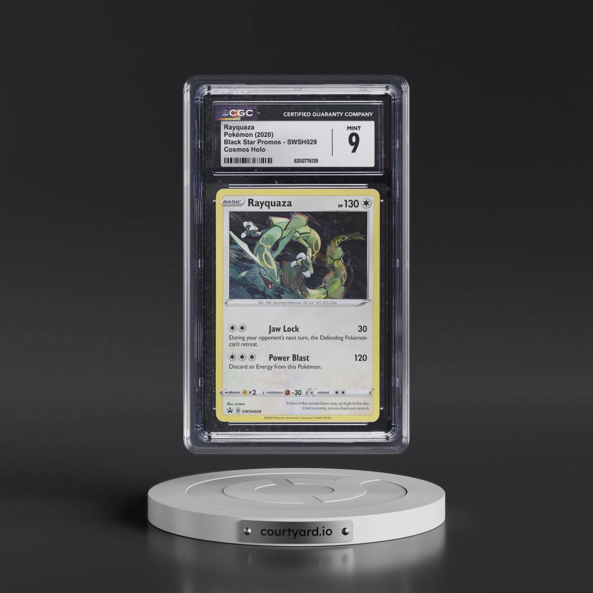 2017 Black Star Promos - Sword & Shield #SWSH029 Rayquaza - Cosmos Holo (CGC 9 MINT)