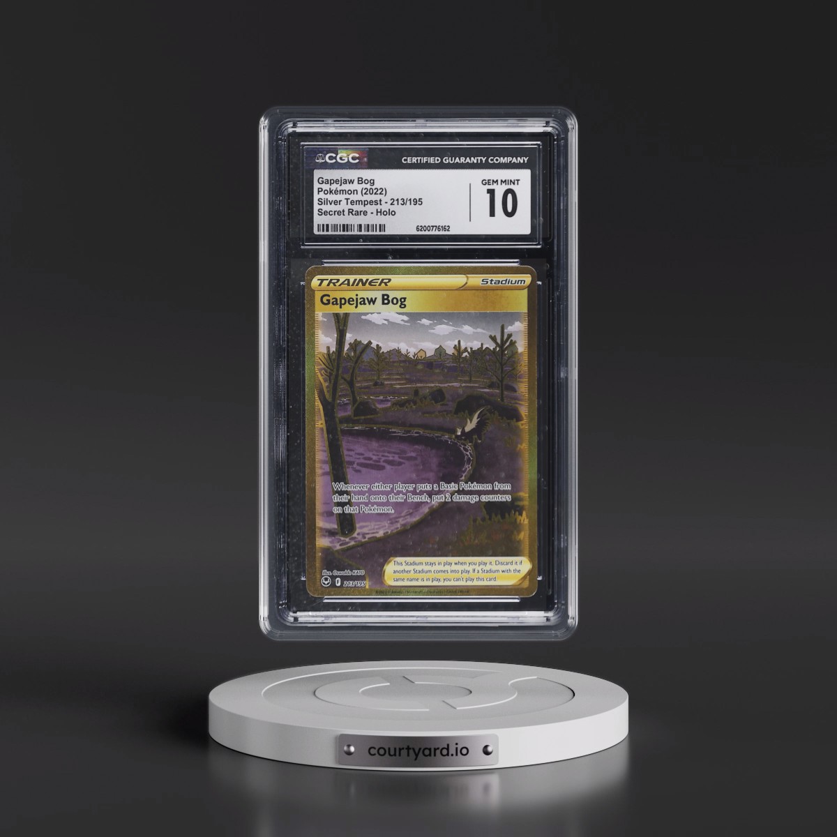 2022 Silver Tempest Gapejaw Bog - Secret Rare Holo #213/195 CGC 10