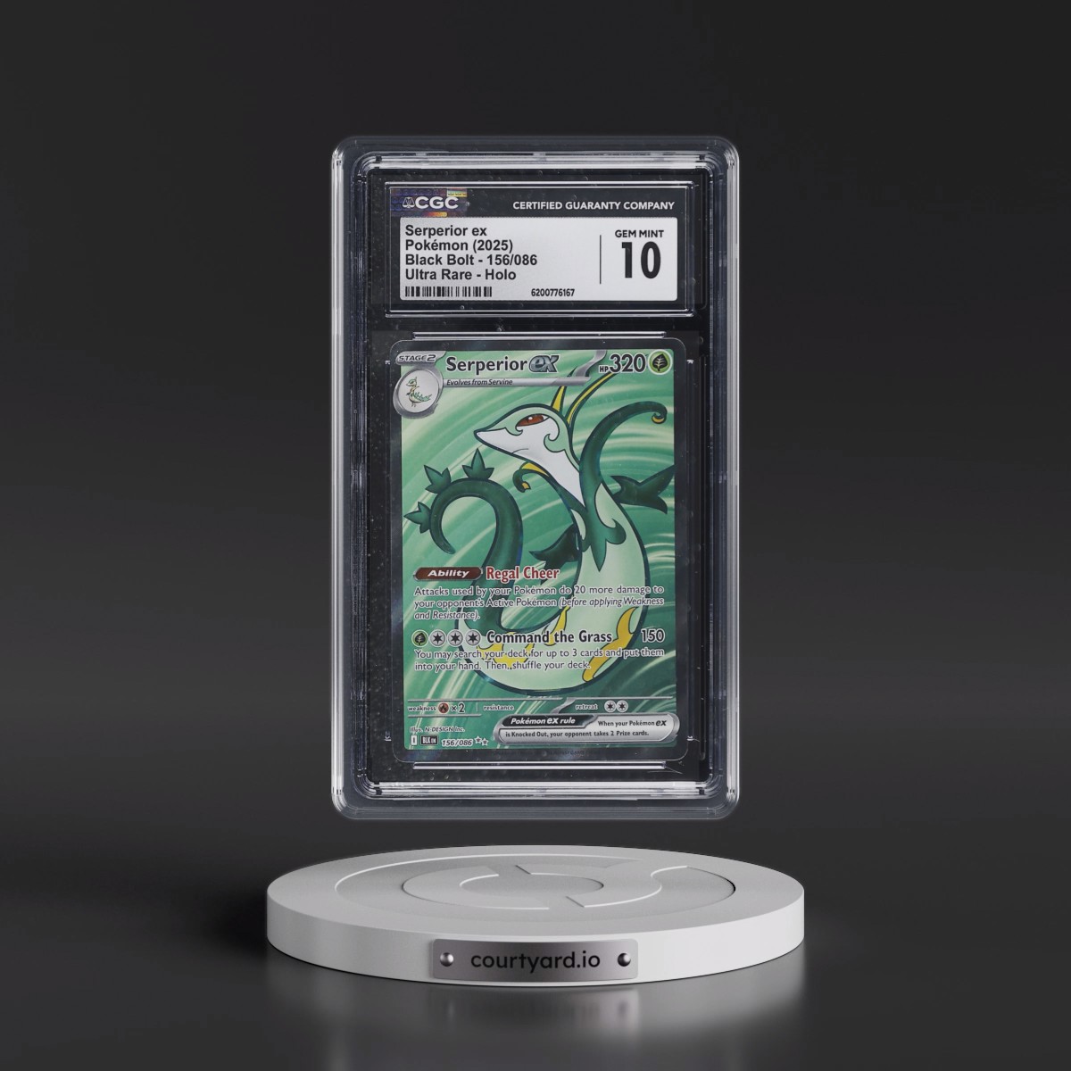 2025 Black Bolt - BLK EN Serperior ex - Ultra Rare Holo #156/086 CGC 10