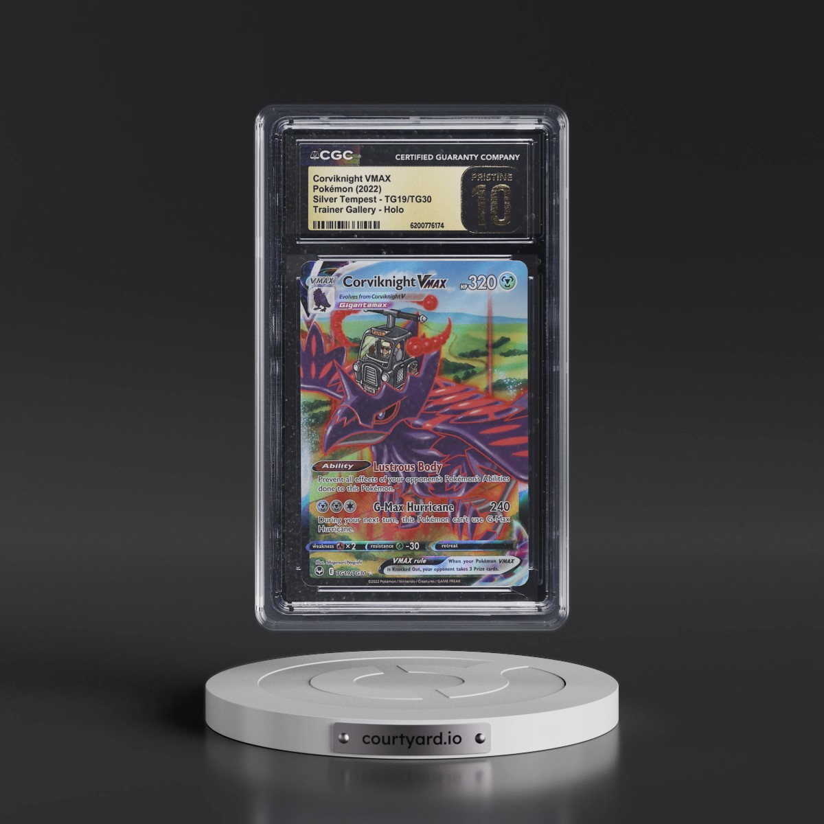 2022 Silver Tempest Corviknight VMAX - Trainer Gallery Holo #TG19/TG30 CGC 10