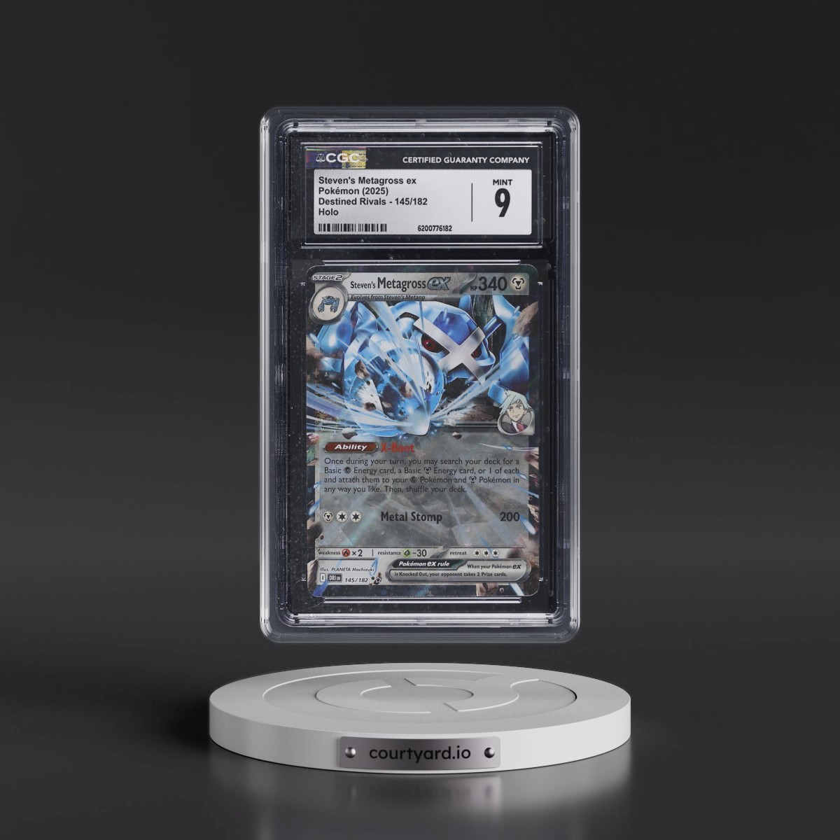 2025 Destined Rivals - DRI EN #145/182 Steven's Metagross ex - Holo (CGC 9 MINT)