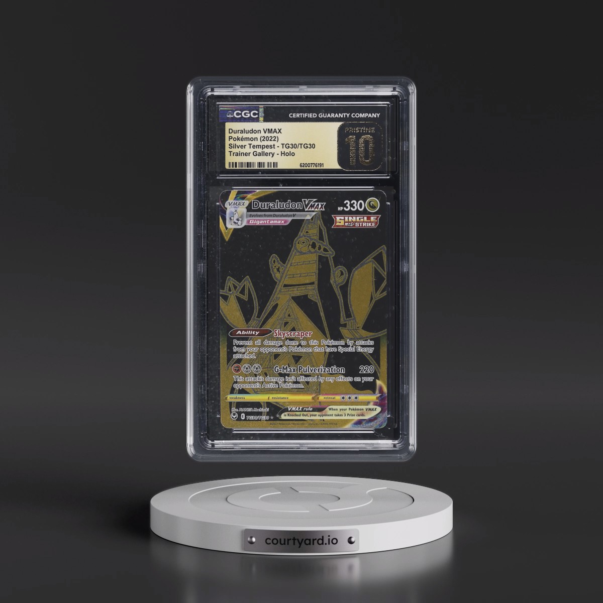 2022 Silver Tempest Duraludon VMAX - Trainer Gallery Holo #TG30/TG30 CGC 10