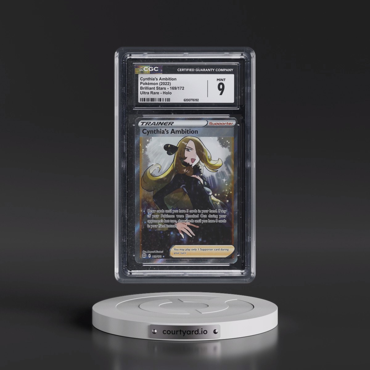 2022 Brilliant Stars #169/172 Cynthia's Ambition - Ultra Rare Holo (CGC 9 MINT)