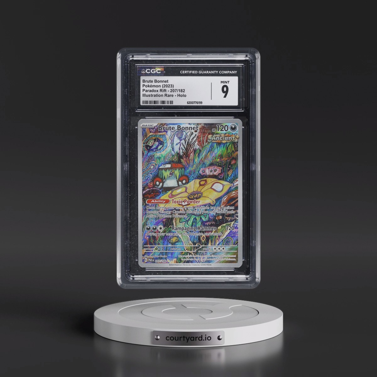 2023 Paradox Rift - PAR EN #207/182 Brute Bonnet - Illustration Rare Holo (CGC 9 MINT)