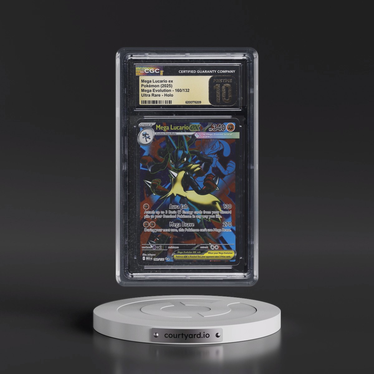 2025 Mega Evolution - MEG EN #160/132 Mega Lucario ex - Ultra Rare Holo (CGC 10 PRISTINE)