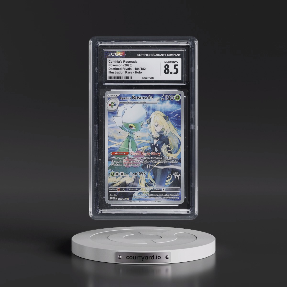2025 Destined Rivals - DRI EN #184/182 Cynthia's Roserade - Illustration Rare Holo (CGC 8.5 NM-MT+)