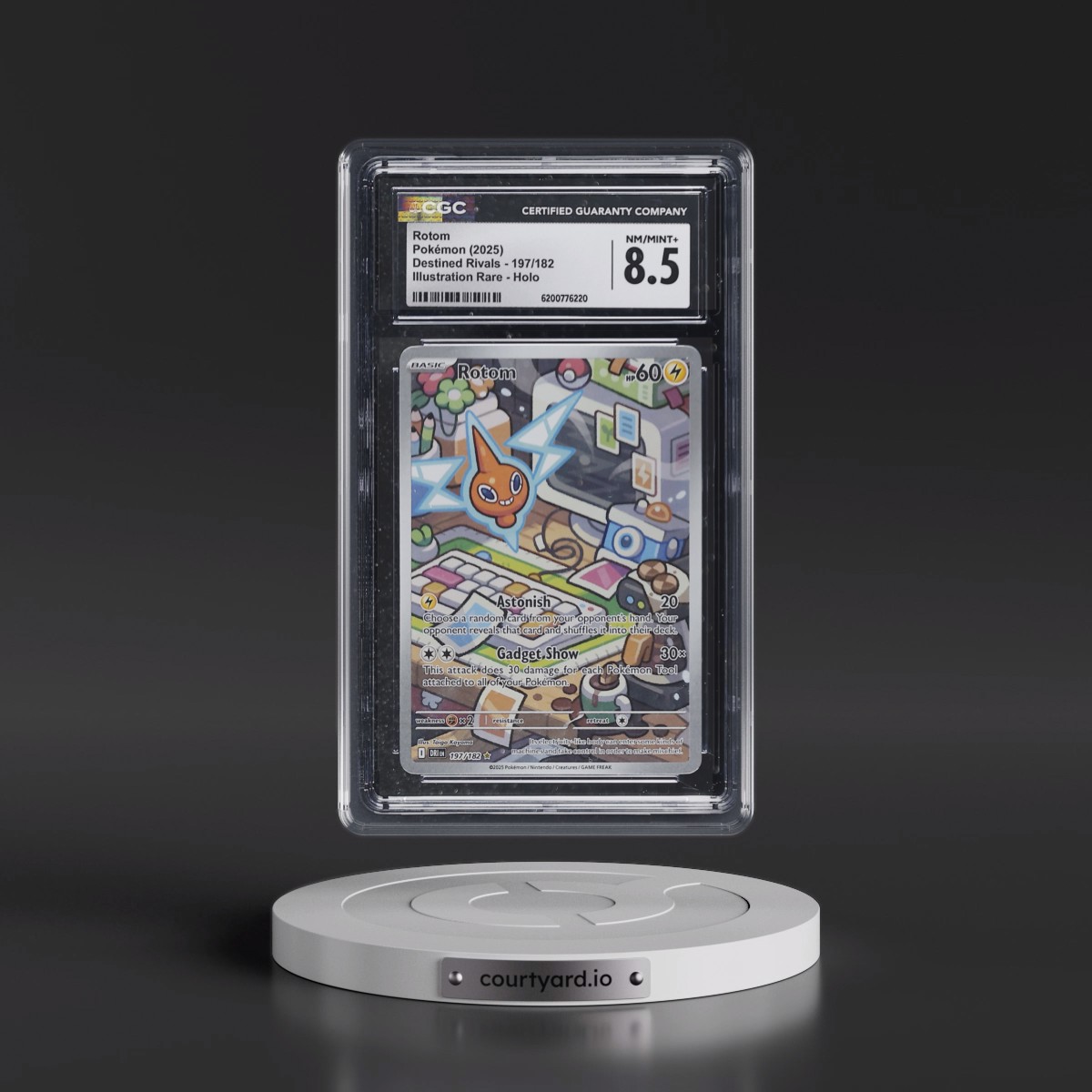 2025 Destined Rivals - DRI EN #197/182 Rotom - Illustration Rare Holo (CGC 8.5 NM-MT+)