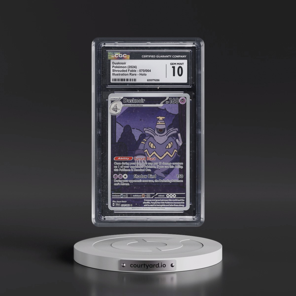 2023 Shrouded Fable - SFA EN #070/064 Dusknoir - Illustration Rare Holo (CGC 10 GEM MINT)
