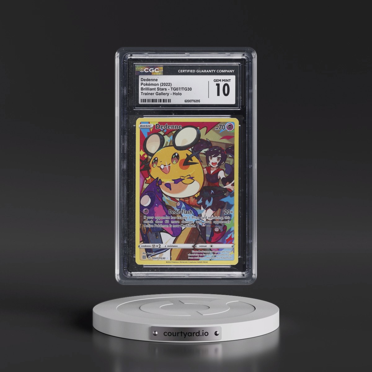 2022 Brilliant Stars #TG07/TG30 Dedenne - Trainer Gallery Holo (CGC 10 GEM MINT)