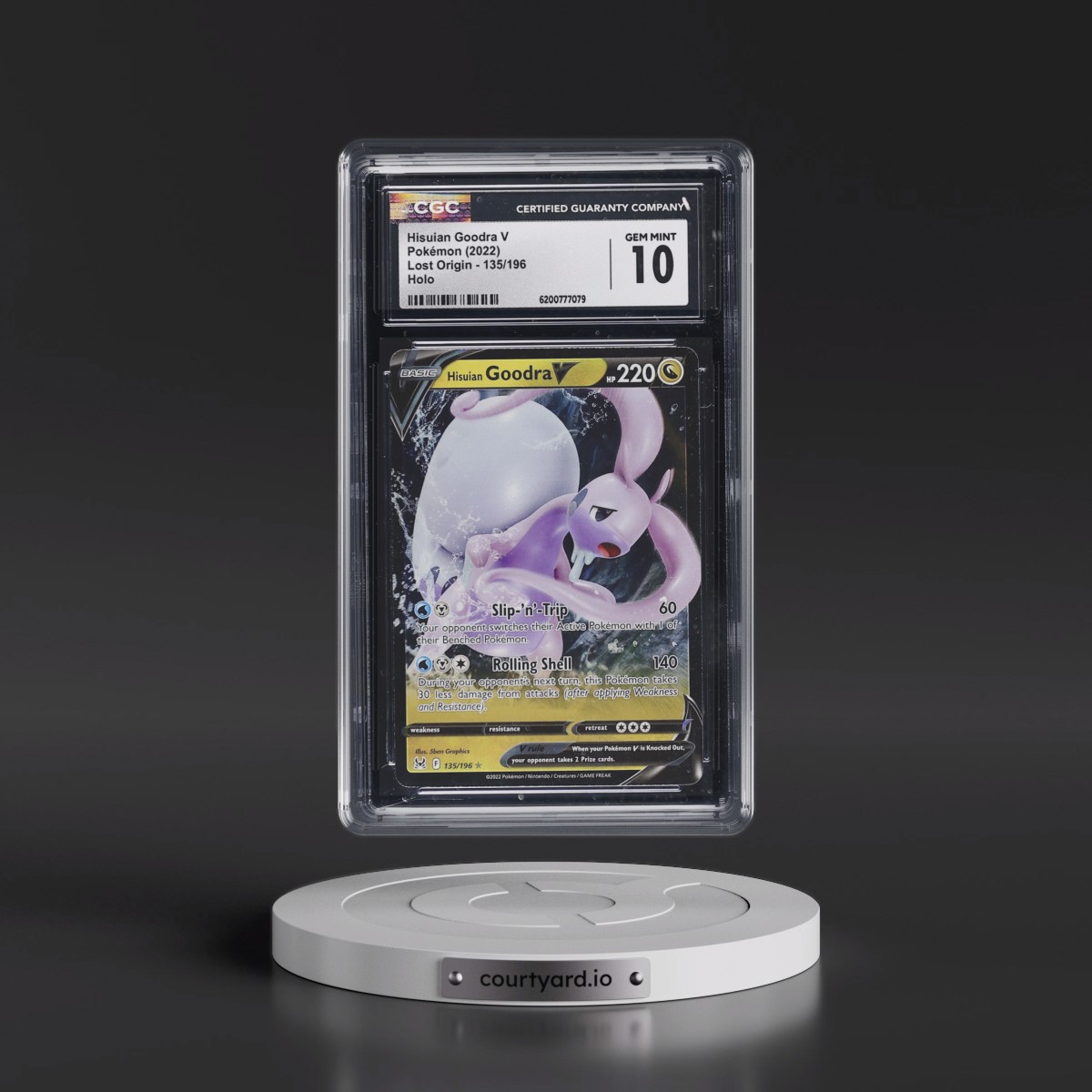 2022 Lost Origin Hisuian Goodra V - Holo #135/196 CGC 10
