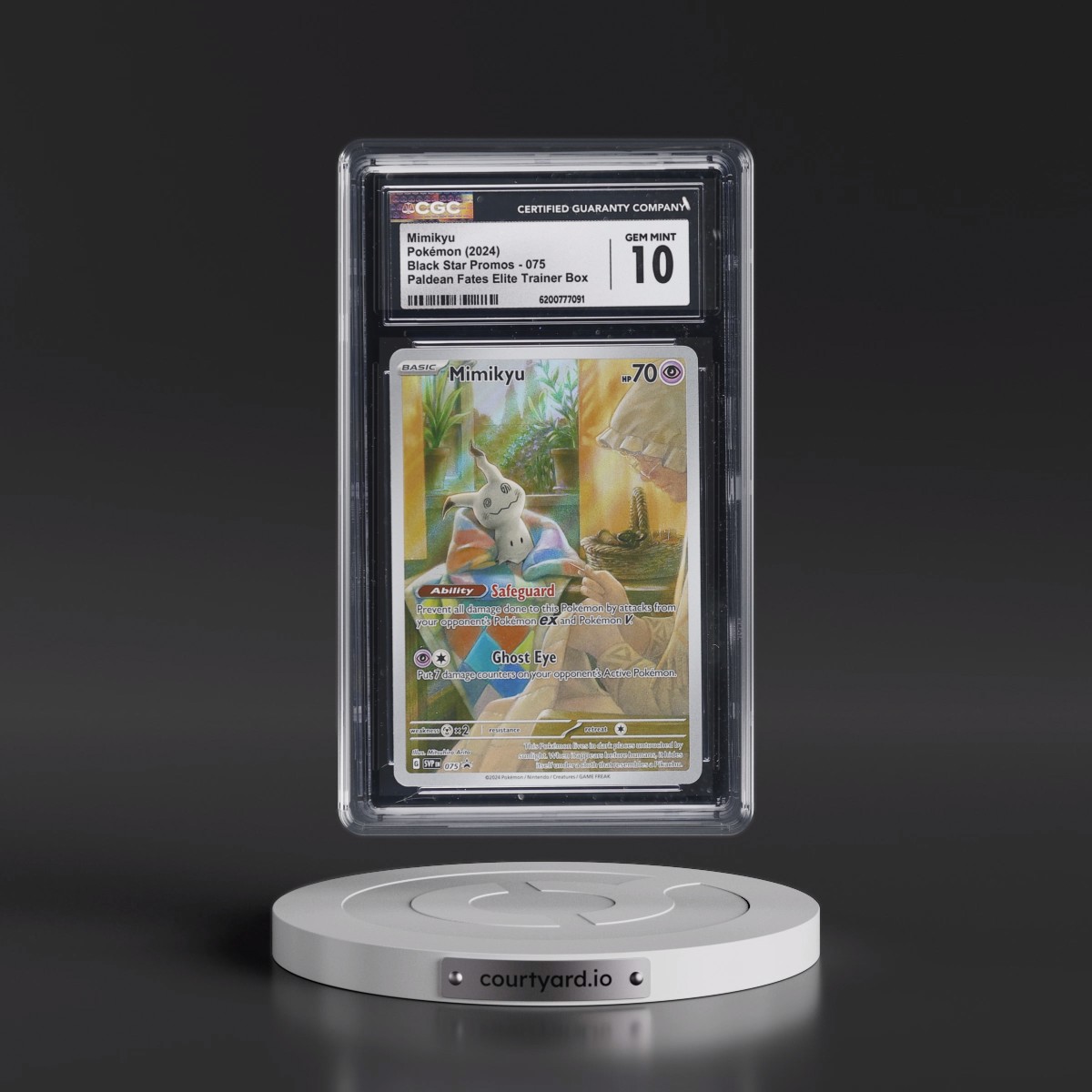 2023 Black Star Promos - Scarlet & Violet SVP EN #075 Mimikyu - Paldean Fates Elite Trainer Box (Holo) (CGC 10 GEM MINT)