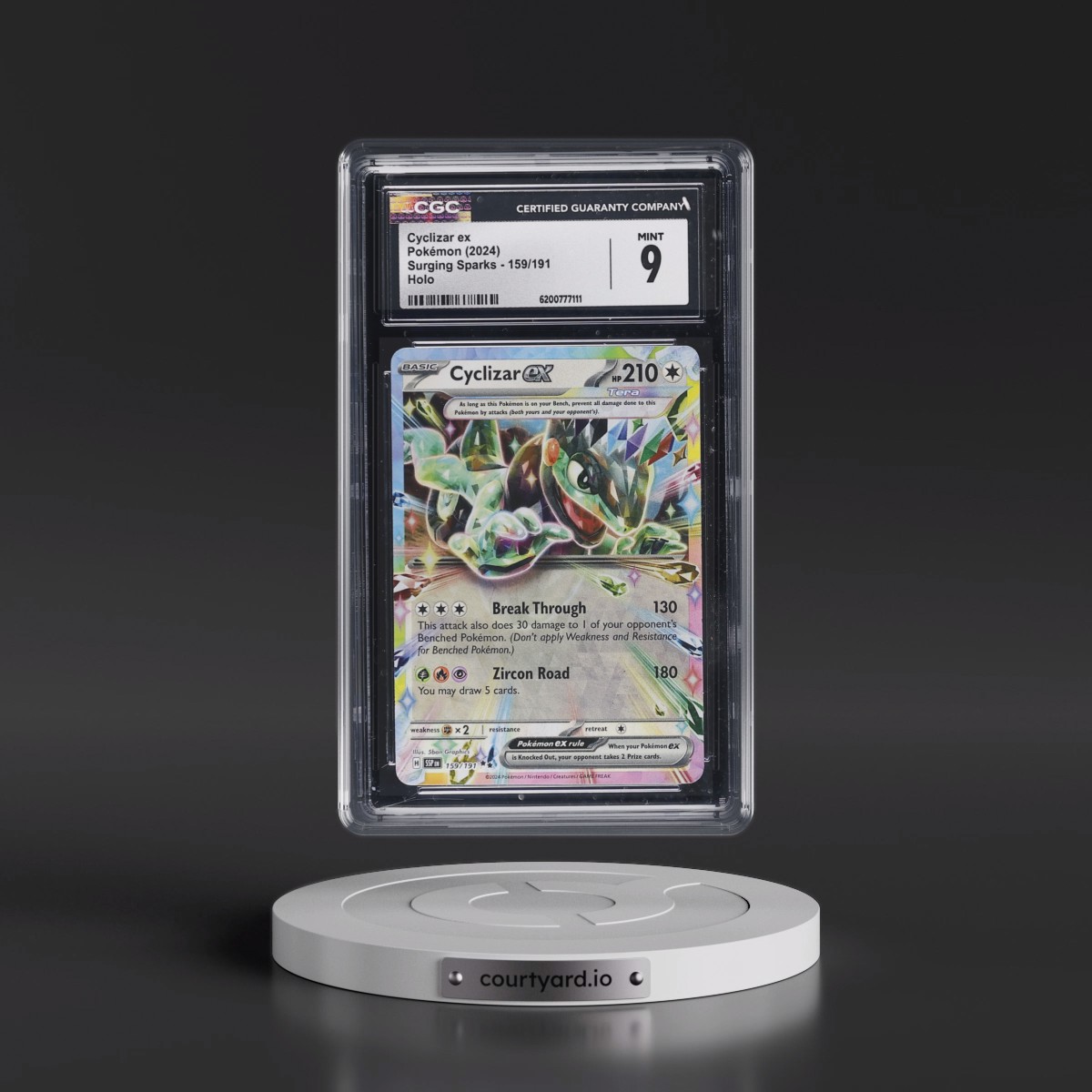 2024 Surging Sparks - SSP EN Cyclizar ex - Holo #159/191 CGC 9