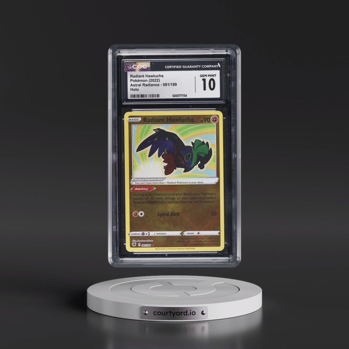 Astral Radiance Radiant Hawlucha - Holo #081/189 CGC 10