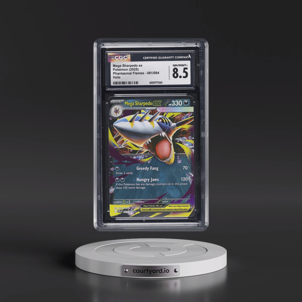 2025 Phantasmal Flames - PFL EN Mega Sharpedo ex - Holo #061/094 CGC 8.5