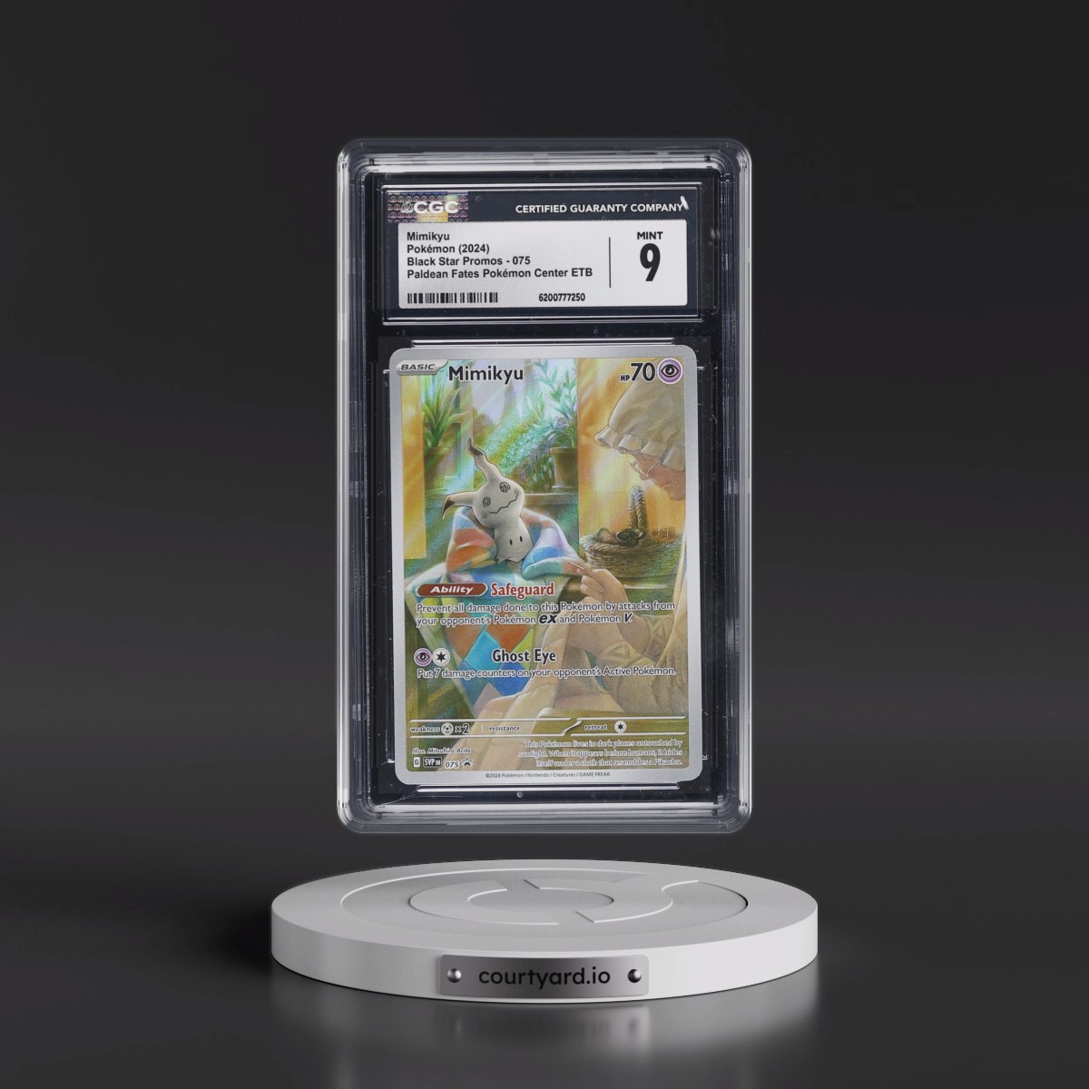2023 Black Star Promos - Scarlet & Violet SVPEN Mimikyu - Paldean Fates Pokémon Center ETB (Holo) #075 CGC 9